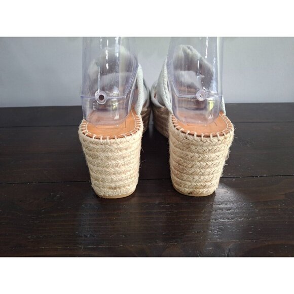 EUC Dolce Vita Blue Denim Lera Bow Espadrille Platform Wedge Sandals/Sz. 7.5 - Picture 6 of 10